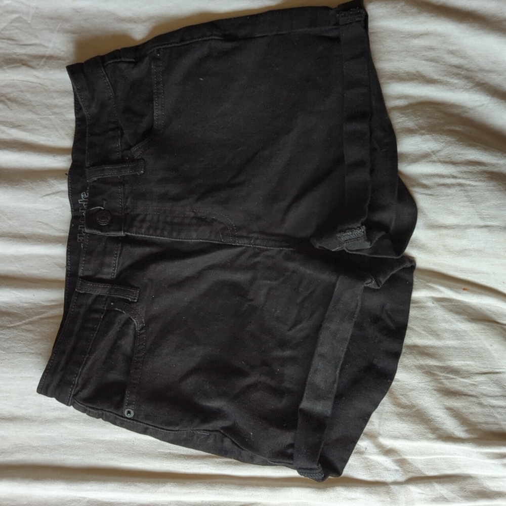 Black Wild Falole Denim Girls Shorts
